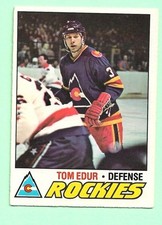 (1) TOM EDUR 1977-78 O-PEE-CHEE # 169 ROCKIES ROOKIE VG CARD (N6371). rookie card picture