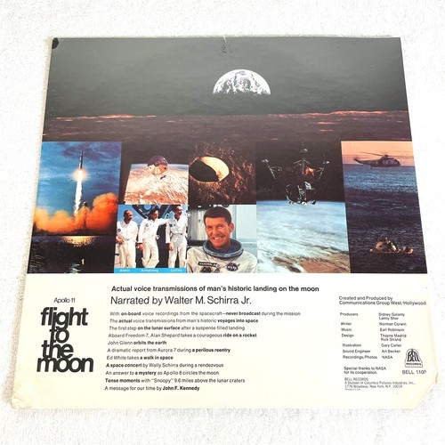 "Apollo 11: Flight To The Moon" 1969 LP, SEALED!, Documentary, Walter M Schirra - Picture 2 of 2
