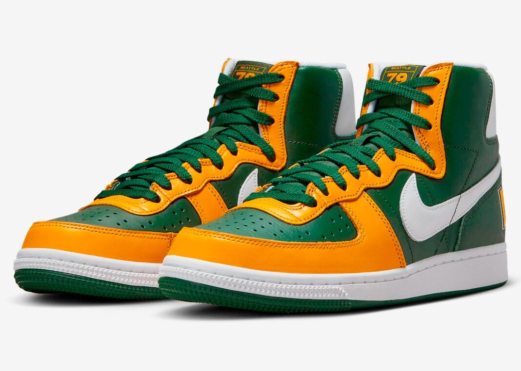 SAOLA Nike Terminator High Seattle Supersonics verde giallo Del Sol taglia 12 FN4442 300
