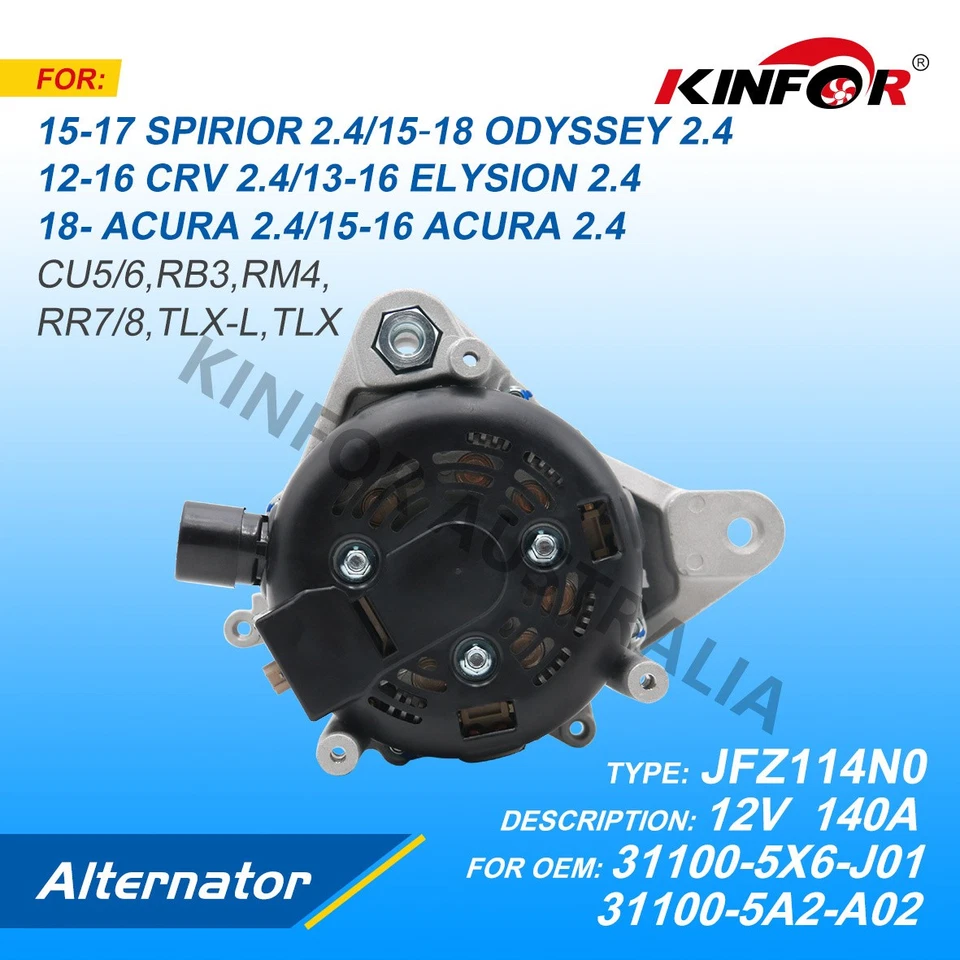 Fred Alternator Fits Honda 2015+ 2.4L Acura,Odyssey,CRV (For Denso Model)  JR-JF - Image 2 of 4
