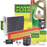 MANN-FILTER INSPEKTIONSPAKET+5L Castrol Edge Fst 0W-30 FÜR Renault Clio 3 1.2