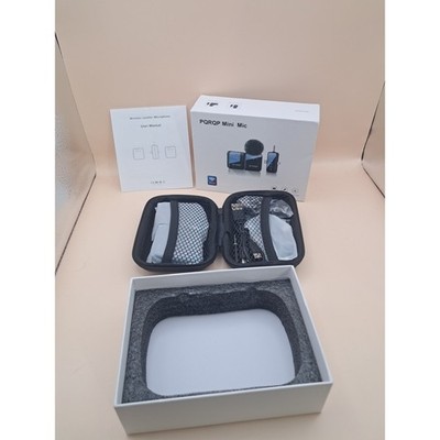 PQRQP Mini Mic Wireless Lavalier Microphone 3 In 1 Open Box