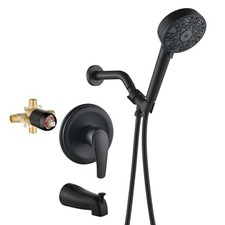 Shower Faucet Set with Tub Spout Tub and Shower Faucet Set Complete with Hand...