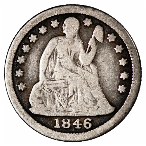 1846 Seated Liberty Dime 10C Raw