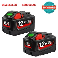 For Milwaukee M18 12AH 18V Extended Capacity Battery Li-Ion XC M18B5 48-59-181