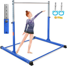 Kids Gymnastics Bar 11-Level Adjustable Thick Horizontal Bar Home Training