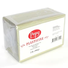 Pepy Reusable and Non-Drying Oil-Based Plasticine Modeling Clay, Cream, 2