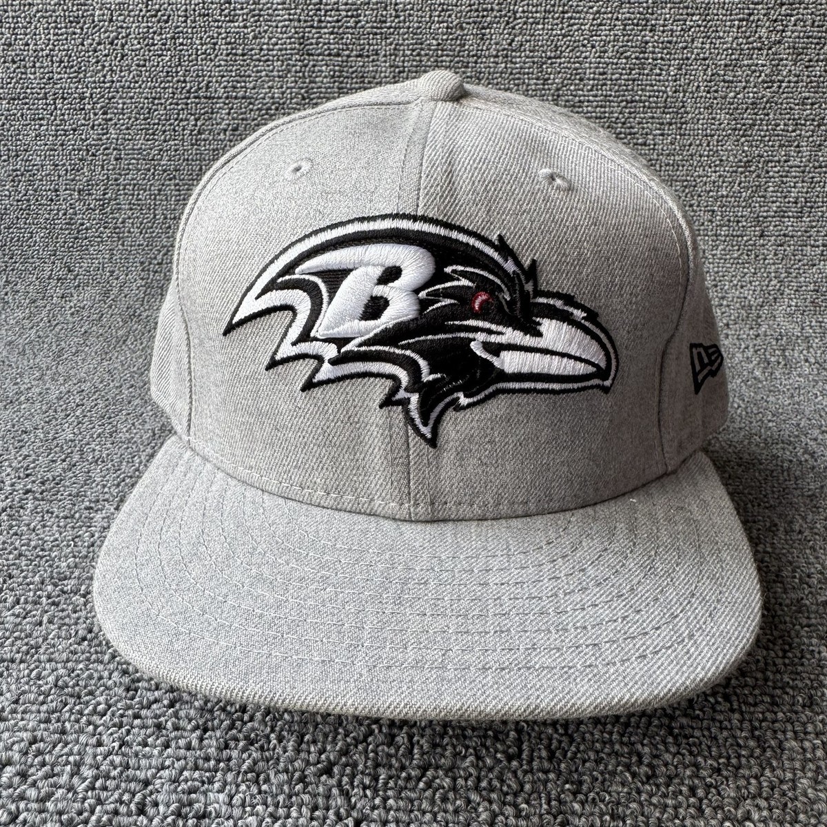 New Era Baltimore Ravens 59FIFTY Fitted Hat Gray 7 3 8 NFL Cap