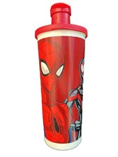 NUOVO Tupperware Spider-Man Bicchiere 16 oz Flip Top Coperchio Ermetico Edizione Limitata! 🕷