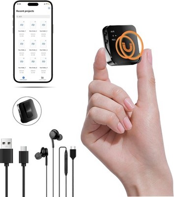 Digital Voice Recorder, Type-C Flash Device with Magnetic and Back Clip, 64GB