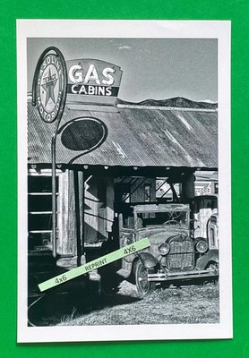 Found PHOTO of Old Vintage TEXACO Oil Company Gas Station & Cabins