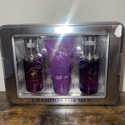 #ad #ad Champion For Men Beverly Hills Polo Club Cologne Aftershave Bodywash Set Tin $16.00