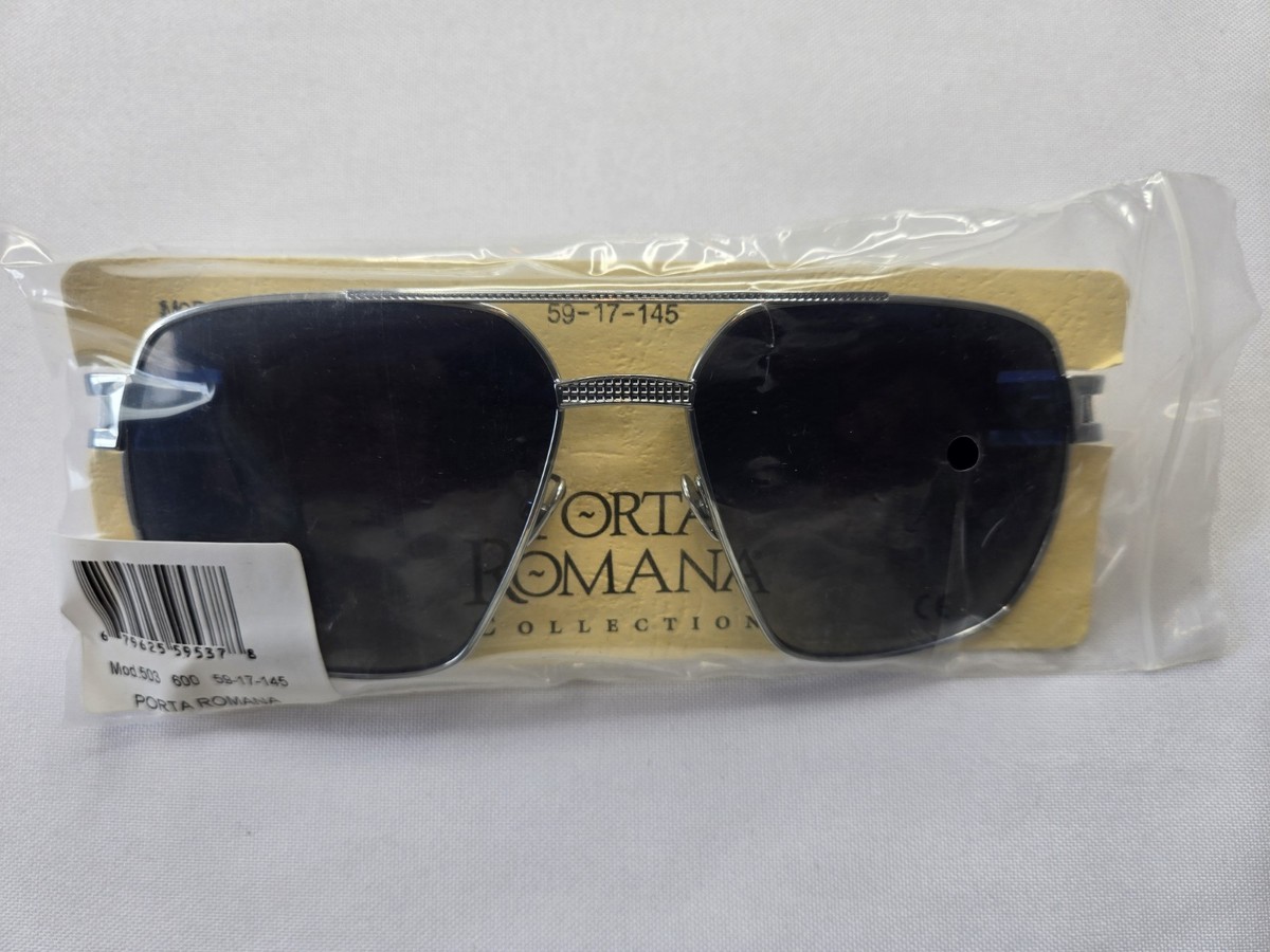 PORTA ROMANA SUNGLASSES SILVER BLUE LENSES MOD 503 P3 Fusion Round Prescription Sunglasses - Gunmetal  main image 3