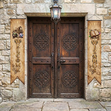 Outdoor Halloween Decorations Door Banner - Waterproof Spooky Porch Signs for Fr