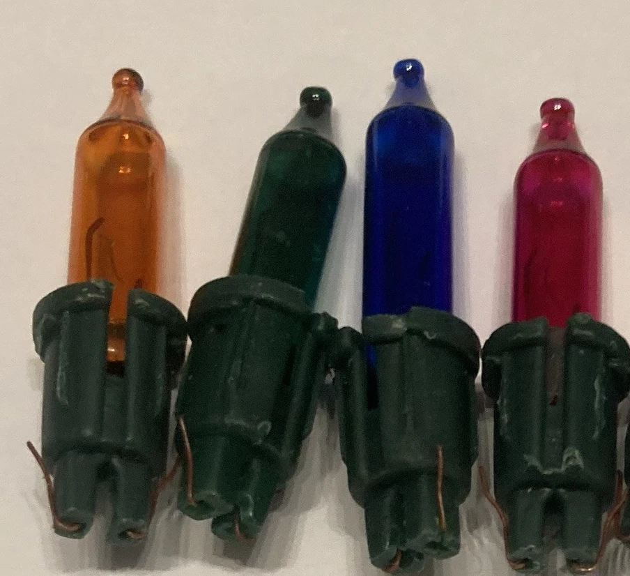 BENROSS Pack of 4 MULTI COLOUR XMAS FAIRY LIGHTS SPARE BULBS 12v/0.84w. (0020)