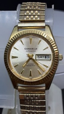 Bulova Caravelle N5 Automatic 35mm Date Day 17J President Men's Watch (Lot2777)