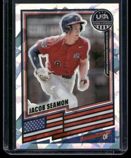 2026 Panini Stars & Stripes Prizm #199 Jacob Seamon Cracked Ice #/25