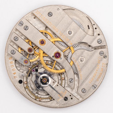 Vintage International Watch Co. IWC 38 mm Antique Pocket Watch Movement, Runs