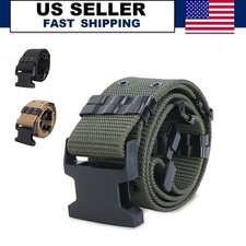 MEN Casual Military Tactical Army Adjustable Quick Release Belts Pants Waistband