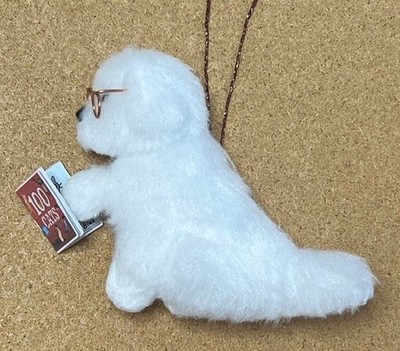 BICHON FRISE LESEBUCH über KATZEN mit SPEZIFIKATIONEN - Teil Nadelfilz HUND