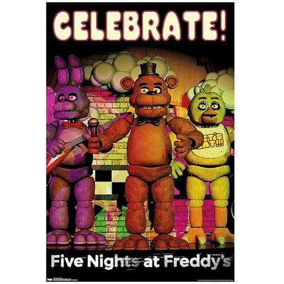Five Nights at Freddys Celebrate Character Horror Poster 
