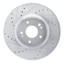 Dynamic Friction Company 631-21046L Brake Rotor Drilled And Slotted Silver