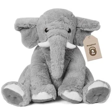 Elephant Weighted Stuffed Animals 5 lbs 16 inches Gray, Large Weighted Elepha...