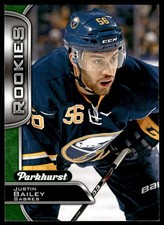 2016-17 PARKHURST ROOKIE GREEN Justin Bailey - Rookie Buffalo Sabres #346