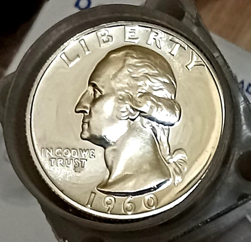 🟅 1960 PROOF 90% Silver Wash. Quarter 25¢ @ MELT*