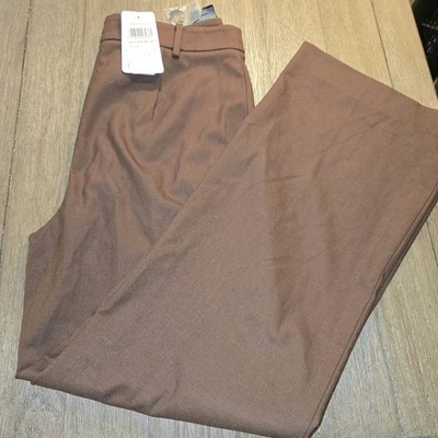 Hallhuber Sz. 10 Woman Brown Twill Pants Nwt #7774