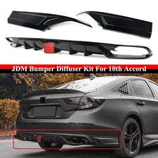 LED Rear Bumper Diffuser+Corner Apron Spat Gloss For Honda Accord 10th Gen Hqwsv