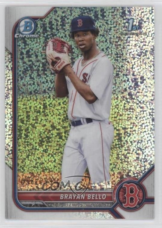 2022 Bowman Chrome Prospects Speckle Refractor 58/299 Brayan Bello #BCP-107 0bg1