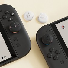 GeekShare Thumb Grips for Nintendo Switch 2 Joystick Cover Black  White Kitten