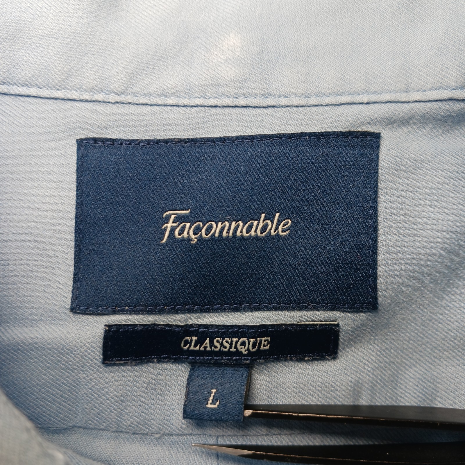 Faconnable Classique Button Down Aqua Blue Oversi… - image 4