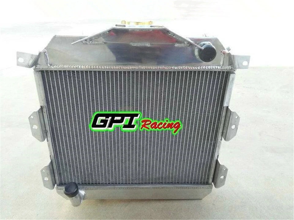 NJ-3 filas radiador de aluminio + ventilador para Austin Healey 100-4 1953 1954 1955 56 manual Foto 4 de 4