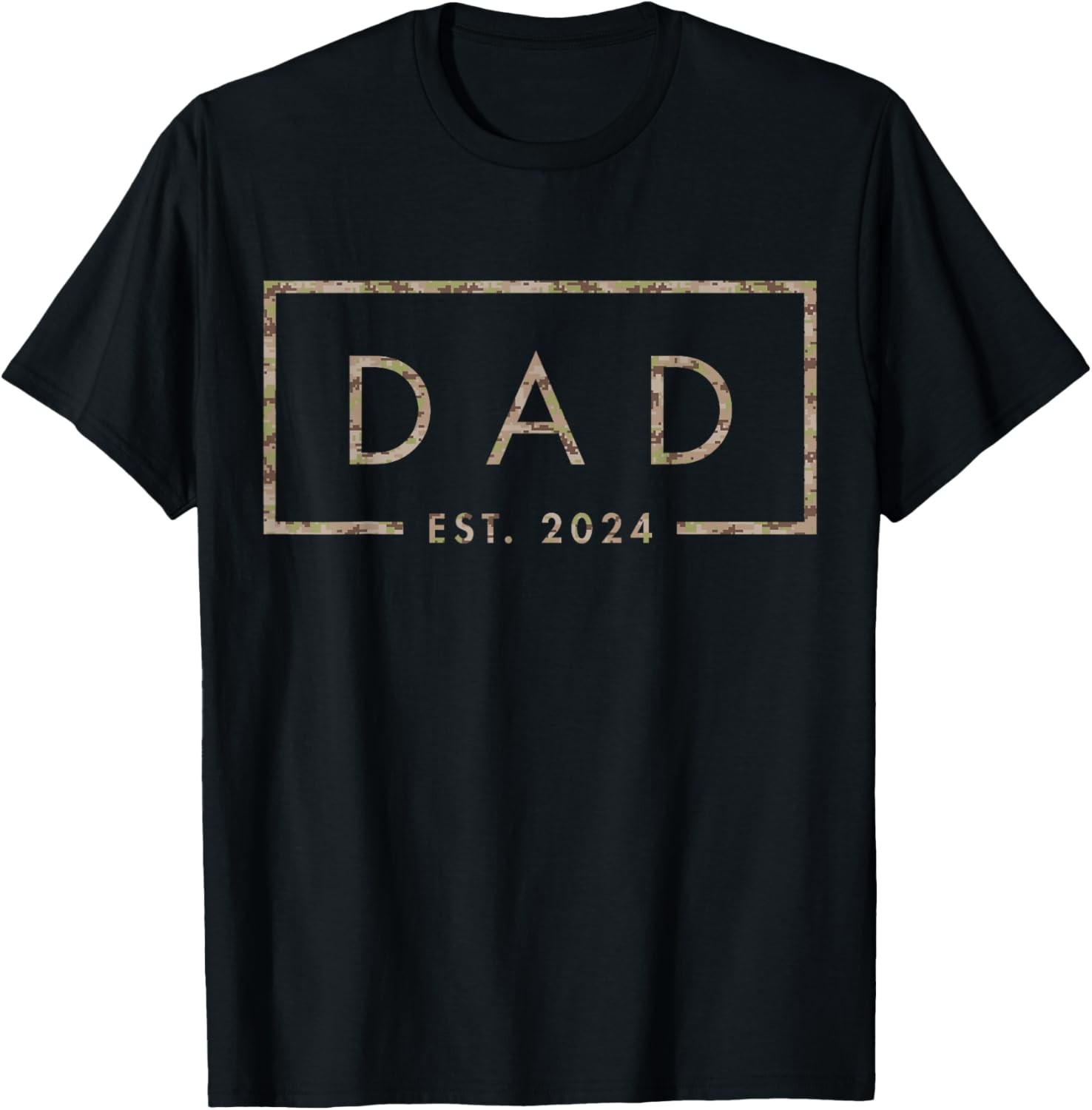 CAMO Dad Est 2024, Fathers Day, New Dad Baby Announcement T-Shirt
