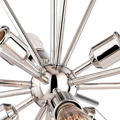 Estelle 6-Light Pendant in Mid-Century Modern and Sputnik Style 19.5 Inches Tall - Picture 9 of 12