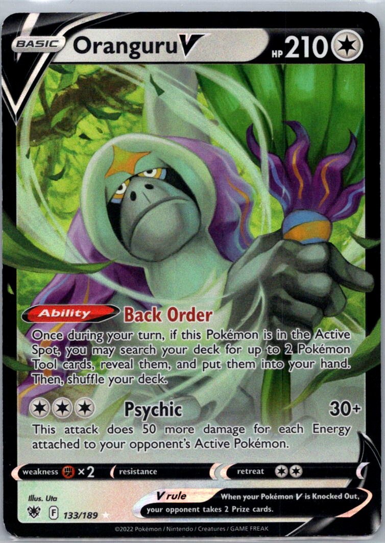 Pokemon TCG Oranguru V 133/189 Astral Radiance Holo NM
