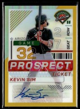 2024 Panini Prospect Edition Gold Signatures Holo Kevin Sim Auto 02/10 #147