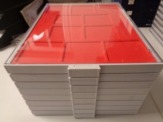 8 Stück LINDNER Münzboxen für Deutschland 88 x 10 DM in Noppenfolie PP