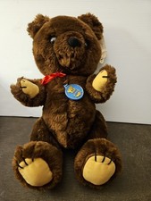 VINTAGE Dakin 1981 JOINTED DARK BROWN TEDDY BEAR 14" Plush STUFFED Toy Theodore