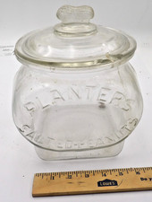 Planters Clear Peanut Jar With Lids Some Chip...