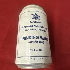 Anheuser-Busch Drinking Water, Fort Collins, CO, 12 oz, empty drink can