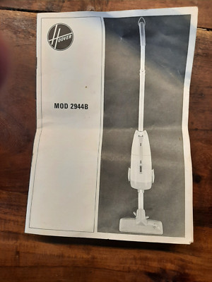 Hoover Bedienungsanleitung Modell 2944B + Filzpolierschuh