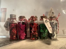 5 mini jars of glitter holiday glitter for crafting new colorful glitter