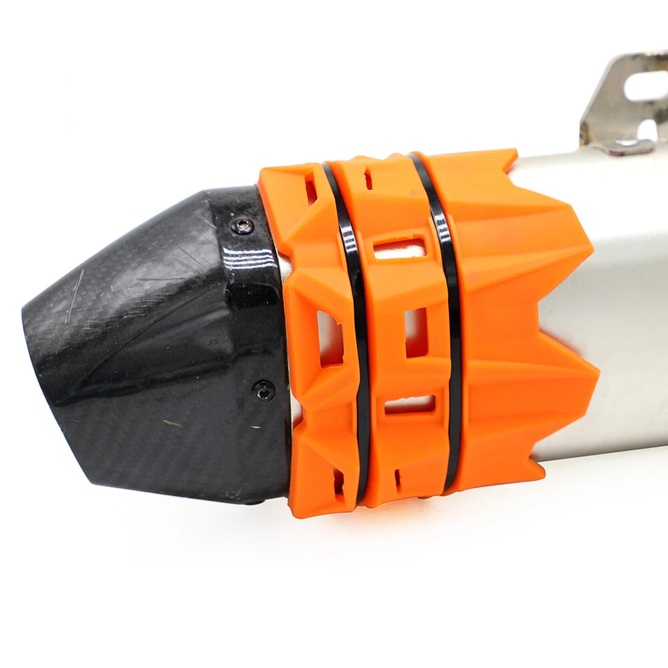 Protector silenciador silenciador tubo escape moto para Honda Yamaha naranja Foto 4 de 4