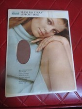 GRANTS Vintage MOCHA Seamless Nylon STOCKINGS - 1970's - Size 1 - 8 1/2-9-9 1/2