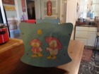Antique Baby Doll Wood Rocking Cradle Bed Crib Child Toy 20" — photo 3
