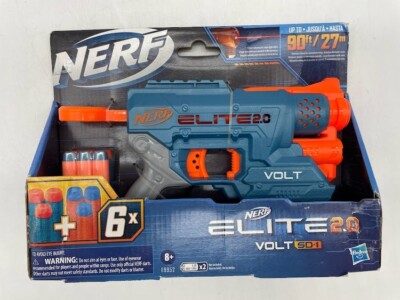NERF Elite 2.0 Volt SD-1 Blaster, 6 Official Nerf Darts, Light Beam Targeting