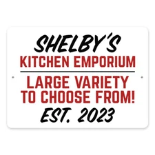 Custom Kitchen Emporium Metal Sign